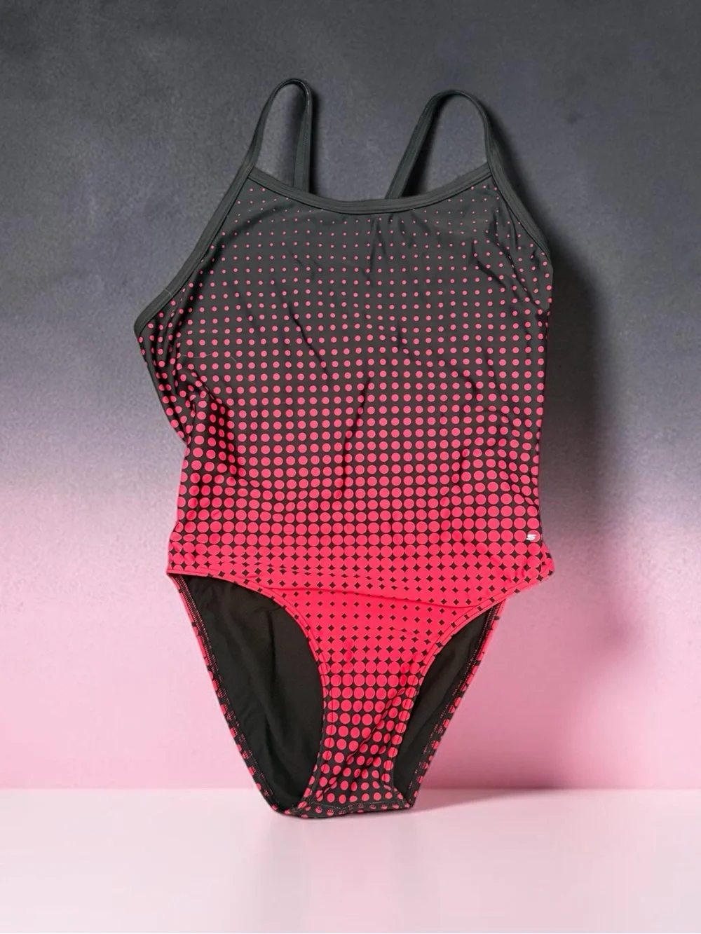 Women’s Hot Pink Ombre Dot One-Piece Swimsuit